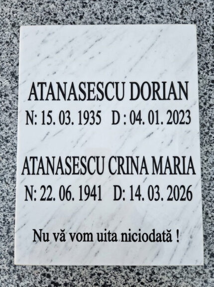Placa memoriala verticala